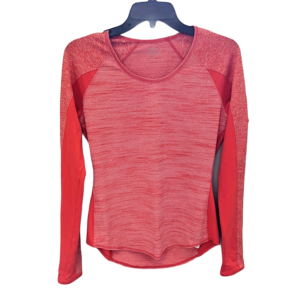 Athleta Long sleeve workout running top athleisure Size Small Coral Pink